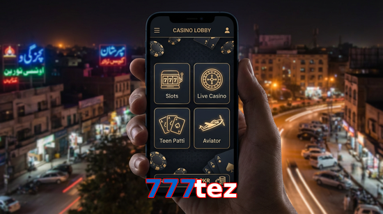 Main screen of 777Tez app page for PK players